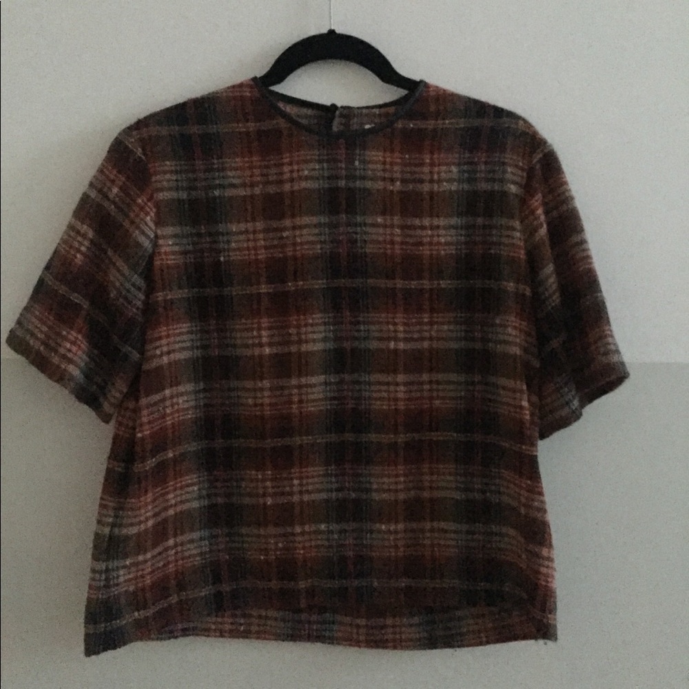 Wool Plaid Top